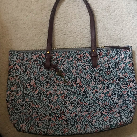 fossil rachel tote with zipper